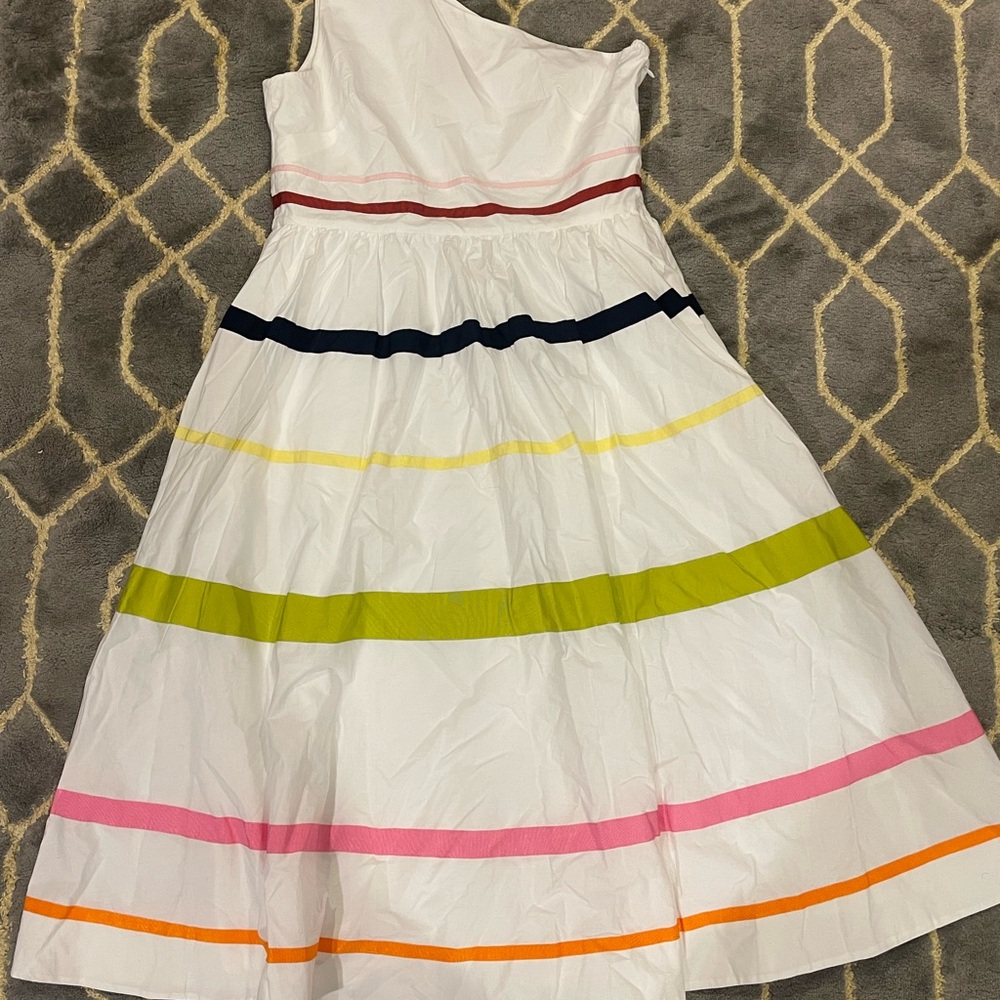 J.Crew Colorful Striped One-Shoulder Dress